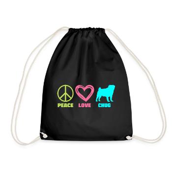 Chug Dog Mama Peace Love Say for Mistress - Sac de sport léger - noir - Devant