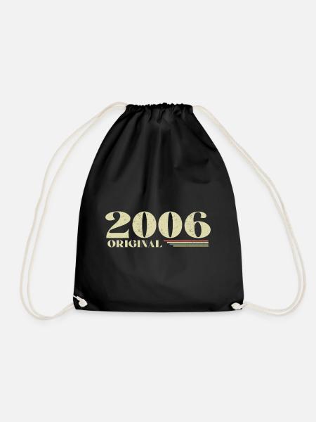 Original 2006 Vintage 2006 Retro Anniversary 2006 - Drawstring Bag - black
