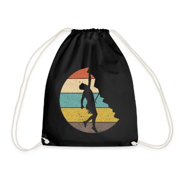 Climbing Climbing Mountaineering Climbing wall - Drawstring Bag - black - Front