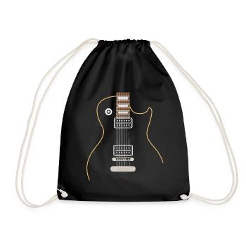 Electric Guitar | Les Paul, Band, Concert - Drawstring Bag - black - Front