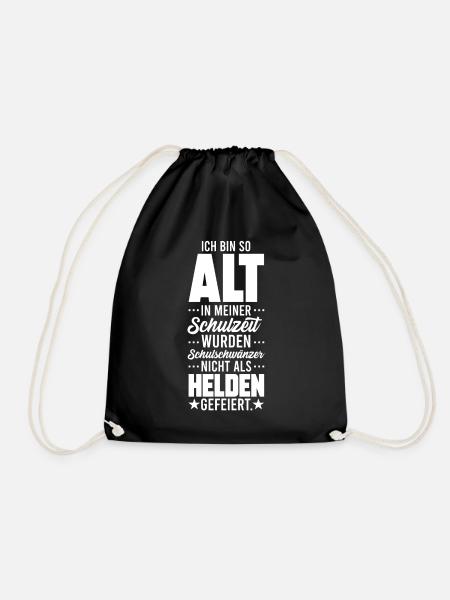 SO ALT, GESCHENK - Turnbeutel - Schwarz