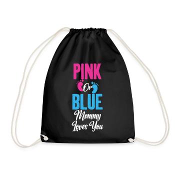 Pink or Blue Mommy Loves You Baby Gender Reveal - Sac de sport léger - noir - Devant