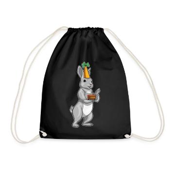 Gâteau d’anniversaire lapin - Sac de sport léger - noir - Devant