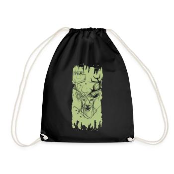 Brosse Nature Renne Renne Orignal Brosse Stroke Logo - Sac de sport léger - noir - Devant