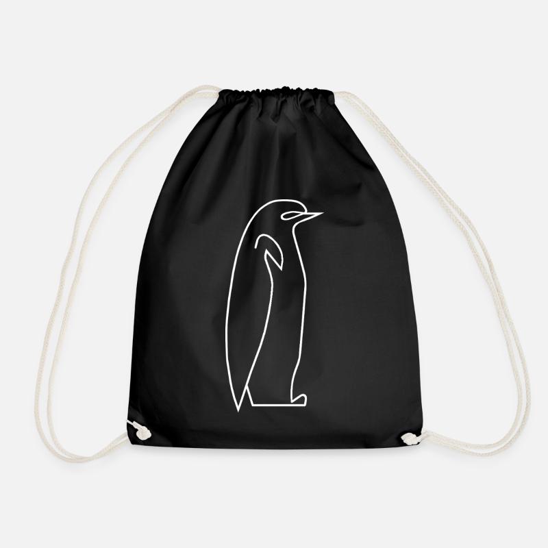Pinguin - Turnbeutel - Schwarz