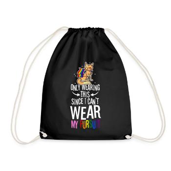 Je ne le porte que depuis que je ne peux pas porter ma fursuit - Sac de sport léger - noir - Devant