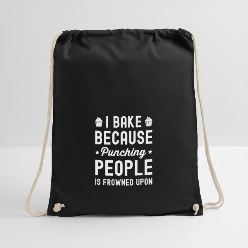 Baking Funny Saying Bake Baking Gift Drawstring Bag