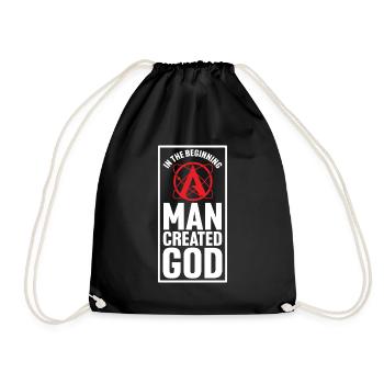 Atheism-Symbol Atheist Agnostik Anto Religion - Turnbeutel - Schwarz - Vorne