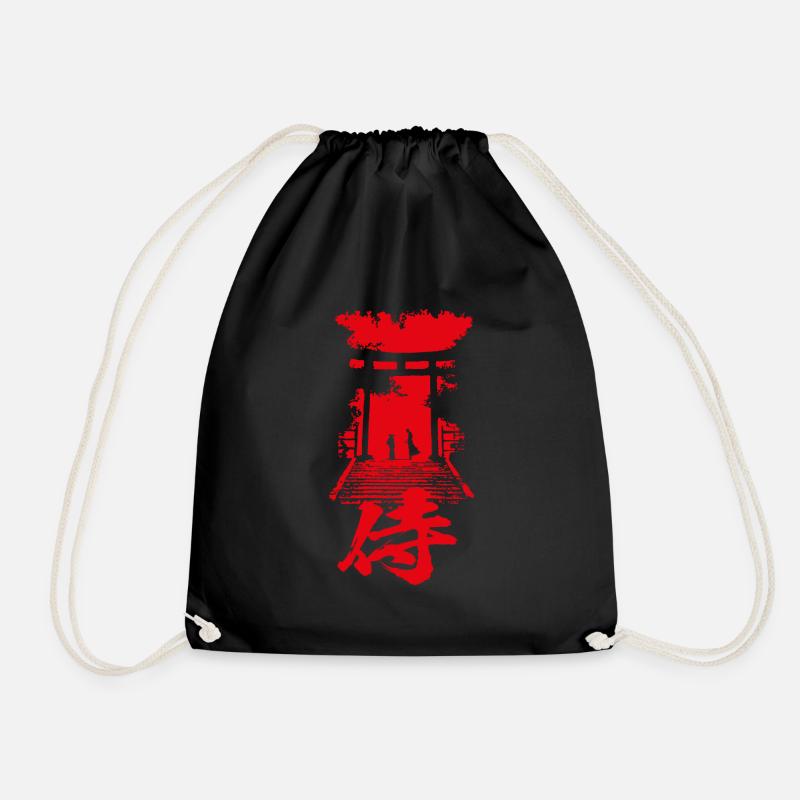 samurai 2 - Drawstring Bag - black