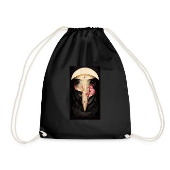 Masque de médecin de la peste Corona - Sac de sport léger - noir - Devant