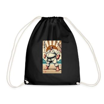 Karate MEISTER - Turnbeutel - Schwarz - Vorne