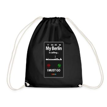 Berlin is Calling - Drawstring Bag - black - Front