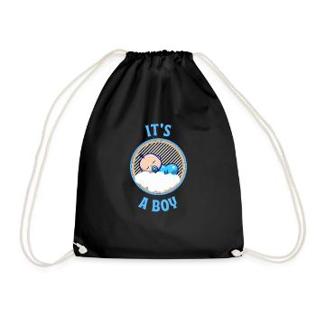C’est un design de garçon - Sac de sport léger - noir - Devant