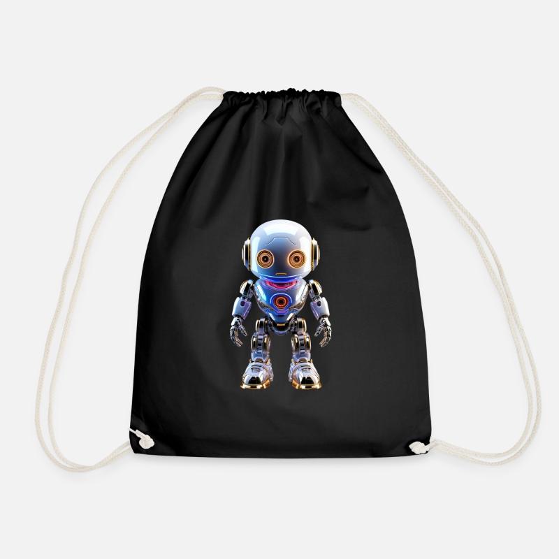 Robots for the individual LooK - Drawstring Bag - black