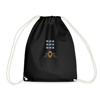 Renne chantant Fa la la - Sac de sport léger - noir - Devant