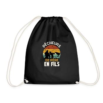 pêcheurs de père en fils - Sac de sport léger - noir - Devant