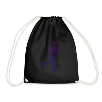 Women's Running Cross Country Running Men - Drawstring Bag - black - Front