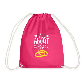 Heiraten - Turnbeutel - Fuchsia - Vorne