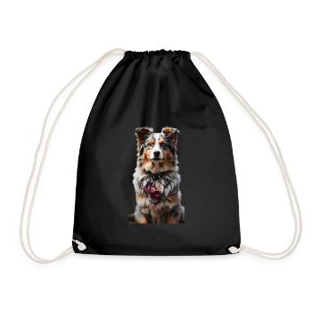 Australian Shepherd Schäferhund - Drawstring Bag - black - Front