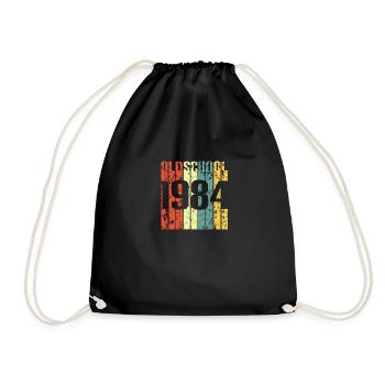 Cadeau d'anniversaire d'année née · 1984 - Sac de sport léger - noir - Devant