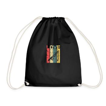 Pêche Poisson de pêche cadeau · Love - Sac de sport léger - noir - Devant