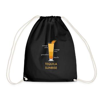 Tequila Sunrise Cocktail Team Tequila - Drawstring Bag - black - Front