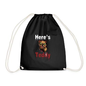 Zombie Halloween Monster Horror Knife Blood - Drawstring Bag - black - Front