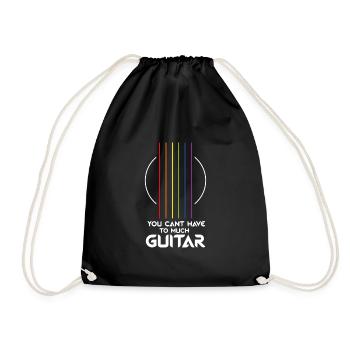 Gitarrist Spruch du kannst nicht zu viele Gitarren - Turnbeutel - Schwarz - Vorne