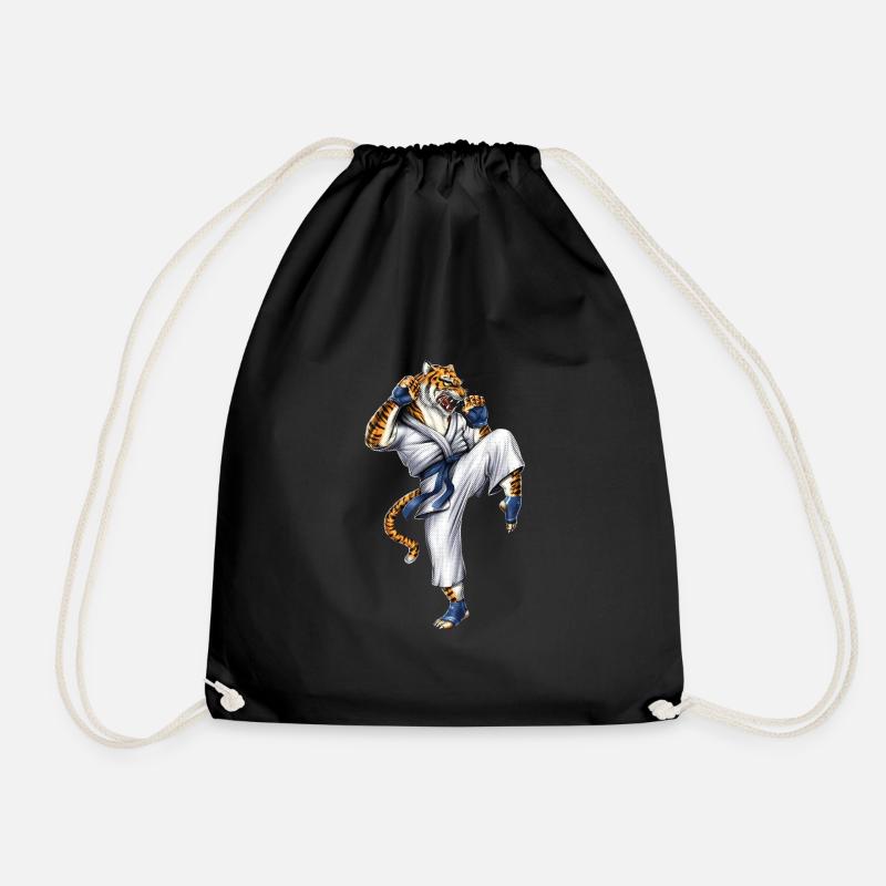 Kampfkunst-Tiger - Turnbeutel - Schwarz
