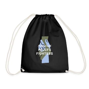 ME/CFS I stand with ME/CFS Fighters white - Turnbeutel - Schwarz - Vorne