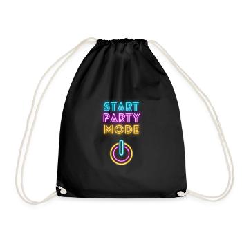 Start Party Mode - ON - Turnbeutel - Schwarz - Vorne