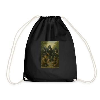 The pigeons have taken over - Drawstring Bag - black - Front