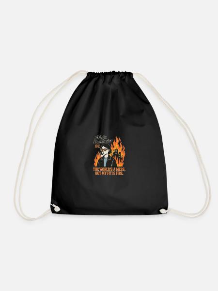 Main Character - Drawstring Bag - black