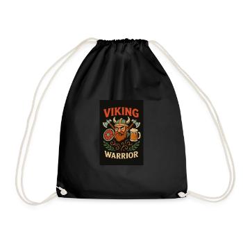 Viking warrior - Drawstring Bag - black - Front