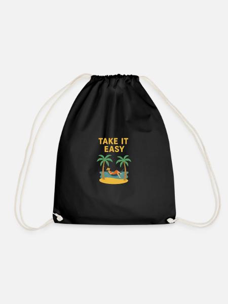 Take it easy - Turnbeutel - Schwarz