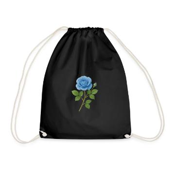 Mystische blaue Rose - Turnbeutel - Schwarz - Vorne