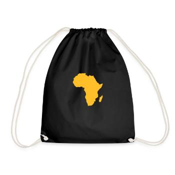 Africa, continent, Europe, Asia, America, South - Drawstring Bag - black - Front