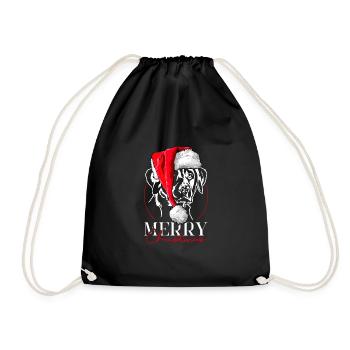 Père Noël Labrador Retriever joyeux Noël Wilsigns - Sac de sport léger - noir - Devant