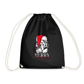 Santa Tibetan Terrier Merry Christmas Dogs Wilsigns - Drawstring Bag - black - Front