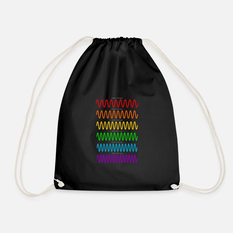 Licht Wellen - Physiker Physik Shirt - Turnbeutel - Schwarz