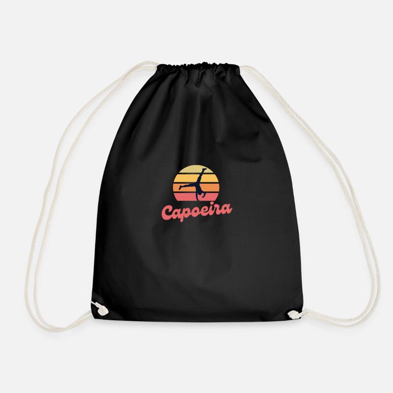 Capoeira au coucher du soleil - Sac de sport léger - noir