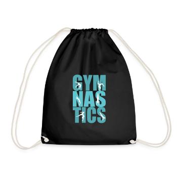 Gymnastics, Gymnast - Gymnastics - Drawstring Bag - black - Front