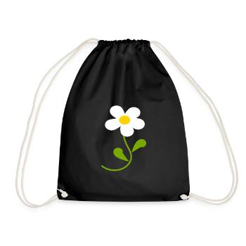 Daisy Flower White White Flower Flowers White - Drawstring Bag - black - Front