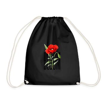 Flower Bloom - Turnbeutel - Schwarz - Vorne