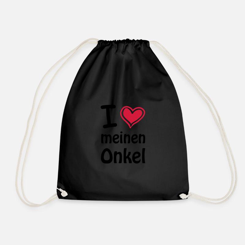 i love meinen onkel - Turnbeutel - Schwarz