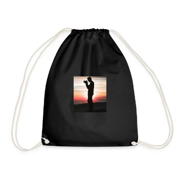 High pose - Drawstring Bag - black - Front