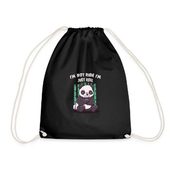 I'm not rude I'm real sarcastic - Drawstring Bag - black - Front