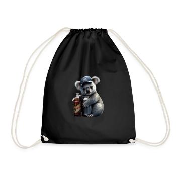 Sweet Koala - Australia Alcohol - Drawstring Bag - black - Front