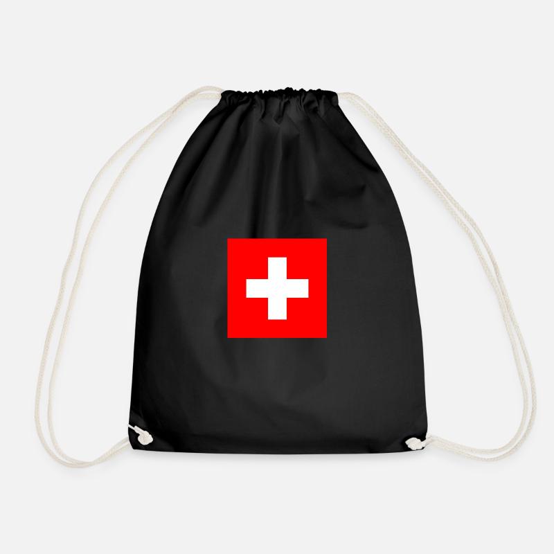 Schweizerkreuz - Turnbeutel - Schwarz
