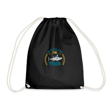 je peux pas j'ai thon drôles cadeau peche pêche - Sac de sport léger - noir - Devant